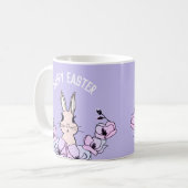 Pastel Bunny Magnolia Flower Pasen Koffiemok (Voorkant links)