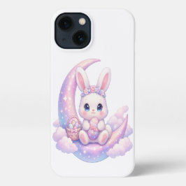 Pastel Bunny Moon iPhone Case 13 Hoesje