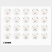 Pastel bunting baby shower bedankt ronde sticker (Vel)