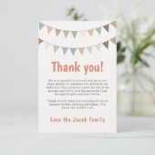 Pastel bunting bedankt voor het baby shower gasten (Staand voorkant)