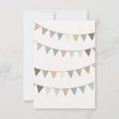 Pastel bunting bedankt voor het baby shower gasten (Achterkant)