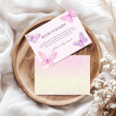 Pastel Butterflies Baby shower Boeken voor Baby Informatiekaartje