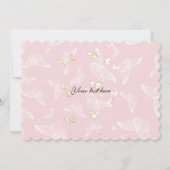 Pastel Butterflies Bridal Shower Invitation Kaart (Achterkant)