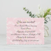 Pastel Butterflies Bridal Shower Invitation Kaart (Staand voorkant)