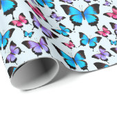 Pastel Butterflies Colorful Gift Cadeaupapier (Rol Hoek)