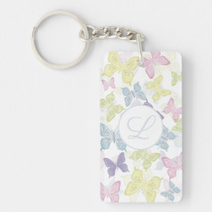 Pastel Butterflies foto-sleutelhanger Sleutelhanger