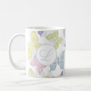 Pastel Butterflies Pattern 11 oz Classic Mok