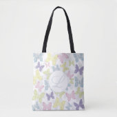 Pastel Butterflies Pattern All-Over-Print Canvas t Tote Bag (Voorkant)