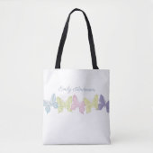 Pastel Butterflies Pattern All-Over-Print Canvas t Tote Bag (Voorkant)