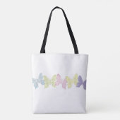 Pastel Butterflies Pattern All-Over-Print Canvas t Tote Bag (Achterkant)
