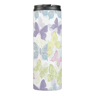 Pastel Butterflies Thermal Tumbler Thermosbeker