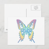 Pastel Butterfly Briefkaart (Voorkant / Achterkant)