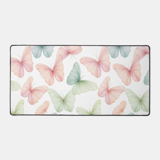 Pastel Butterfly Desk Mat (Voorkant)