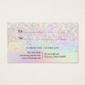 pastel butterfly faux glitter - kaart (Achterkant)