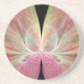 Pastel Butterfly in Abstract zandsteen Onderzetter (Voorkant)