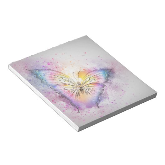 Pastel Butterfly Notitieblok (Schuin)