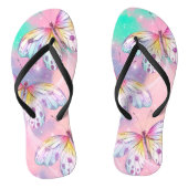 Pastel Butterfly Teenslippers voor haar (Voetbed)