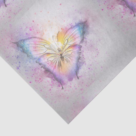 Pastel Butterfly Tissuepapier (Detail)