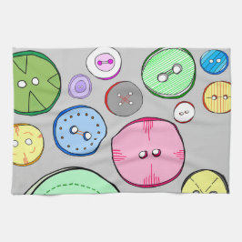 Pastel Buttonnen Theedoek