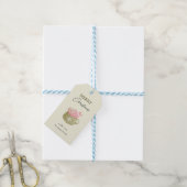 Pastel Cacaomokkoekje Vrolijk Kerstmis Cadeaulabel (Met Touw)
