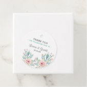 Pastel cactus bloem bruiloft dank u bedankjes labels (In situ)
