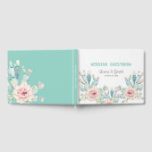 Pastel Cactus Flower Wedding Gastenboek (Volledig)
