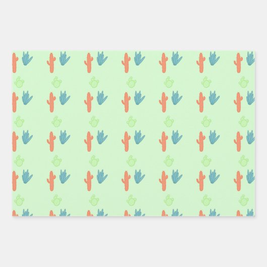 Pastel Cactus inpakpapier (Voorkant 2)