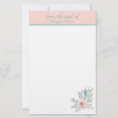 Pastel Cactus Personal Briefpapier (Voorkant)
