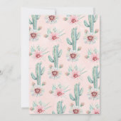 Pastel Cactus Taco 'over Liefde Vrijgezellenfeest Kaart (Achterkant)