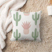 Pastel Cactus Vetplant Patroon Kussen (Deken)