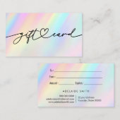 pastel cadeaubon visitekaartje (Voorkant / Achterkant)