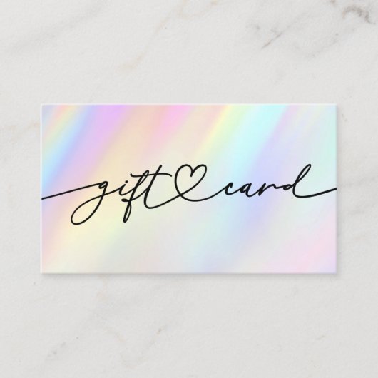 pastel cadeaubon visitekaartje (Voorkant)