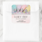 Pastel Cake Decorating Tools Business Vierkante Sticker (Tas)