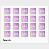 Pastel Cake Pop Bedankt Vierkante Sticker (Vel)