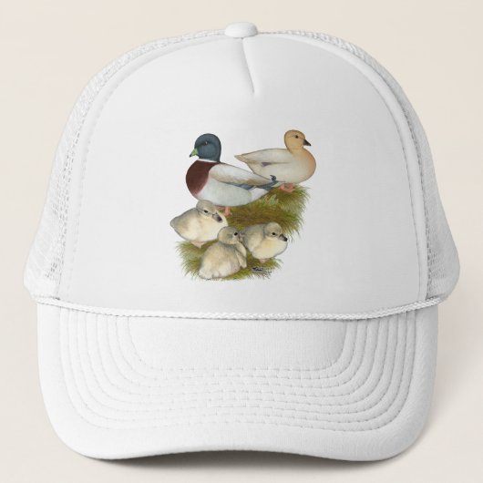 Pastel Call Eend Familie Trucker Pet (Voorkant)