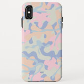Pastel Camo Pattern Monogramed Case-Mate iPhone Case (Achterkant)