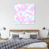 Pastel Camouflage Abstract kunstpatroon Canvas Afdruk (Insitu (Slaapkamer))