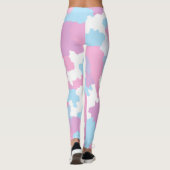 Pastel Camouflage Abstract kunstpatroon Leggings (Achterkant)