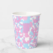 Pastel Camouflage Abstract kunstpatroon Papieren Bekers (Links)