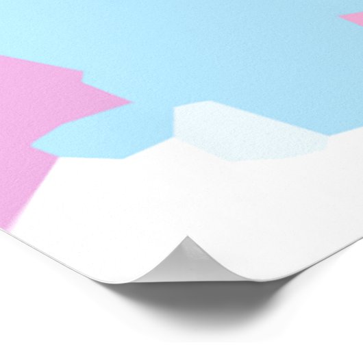 Pastel Camouflage Abstract kunstpatroon Poster (Hoek)