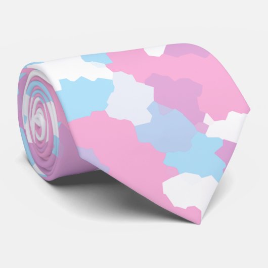 Pastel Camouflage Abstract kunstpatroon Stropdas (Opgerold)