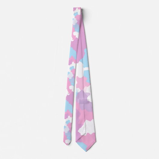 Pastel Camouflage Abstract kunstpatroon Stropdas (Achterkant)