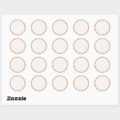 Pastel Candy Cane Border Kerst Blank Custom Ronde Sticker (Vel)