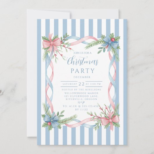 Pastel Candy Cane Christmas Kaart (Voorkant)