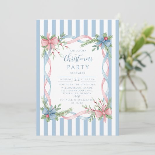 Pastel Candy Cane Christmas Kaart (Staand voorkant)