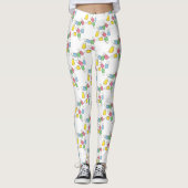 Pastel Candy Corn Easter Basket Snoep Kernels Leggings (Voorkant)