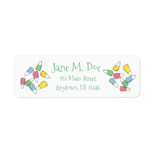 Pastel Candy Corn Spring Easter Basket Snoep Etiket (Voorkant)