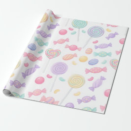Pastel Candy Land Zoete Verrassingen Cadeauverpakk Cadeaupapier