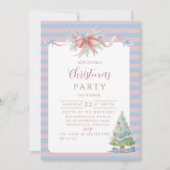 Pastel Candy Stripe Christmas Kaart (Voorkant)