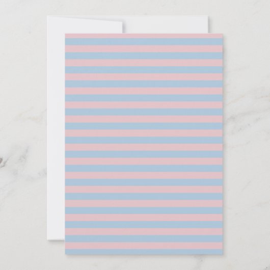 Pastel Candy Stripe Christmas Kaart (Achterkant)